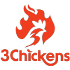 3 Chickens logo